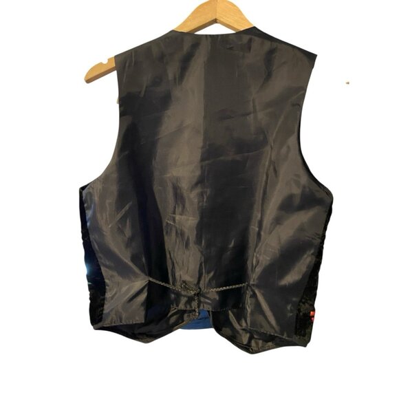 VINTAGE GREEN VELVET EMBROIDERED VEST WOMENS SZ SMALL MEDIUM - Picture 2 of 4